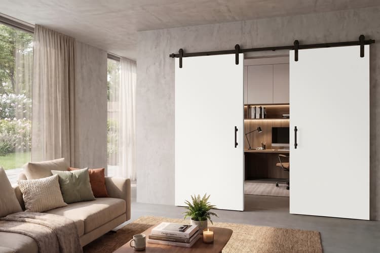 Bild von HS-Loft Komplett auf Maß Doppelschiebetür im Loftstil