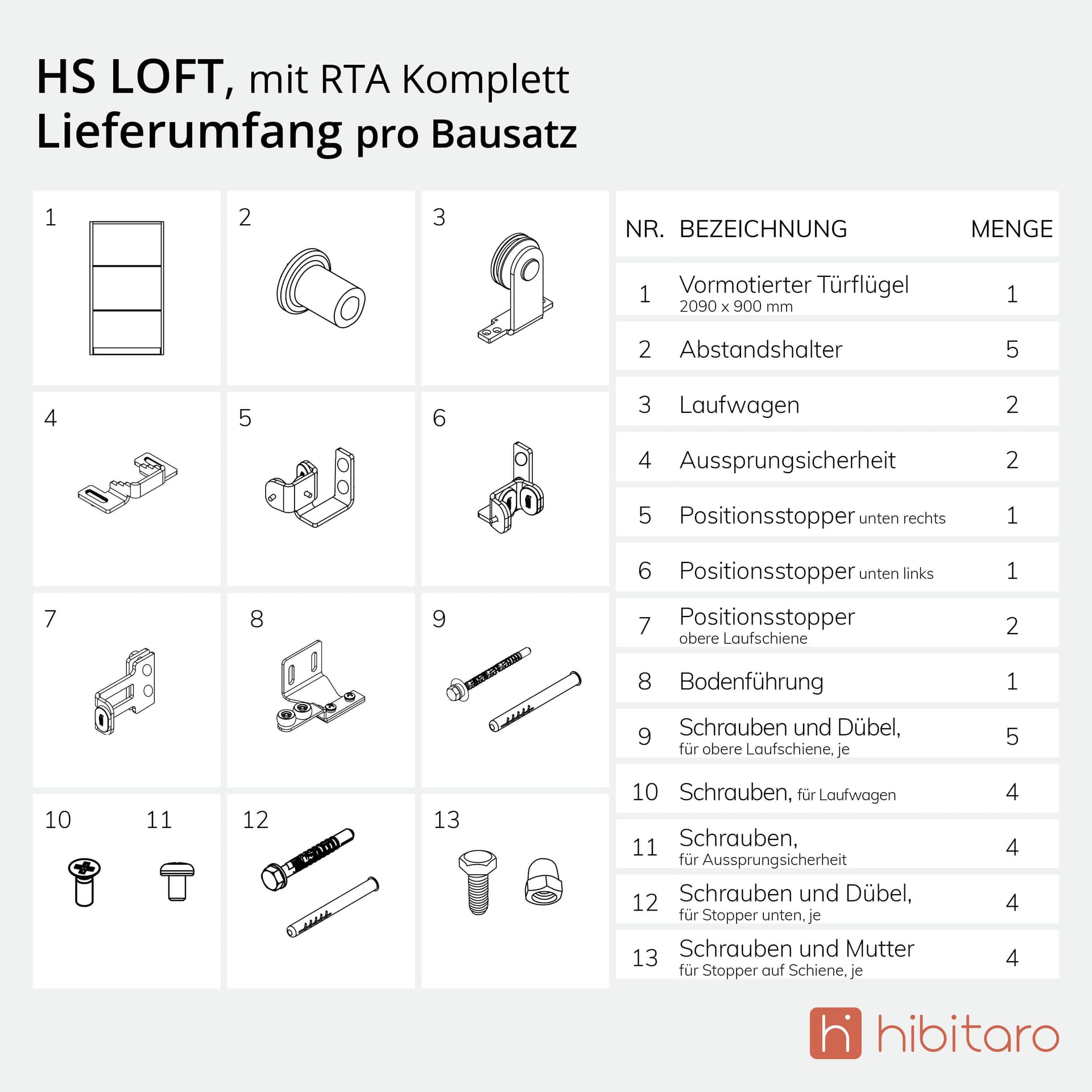 bild von HS-Loft mit Rahmentyp A Komplett in 950 x 2130 mm