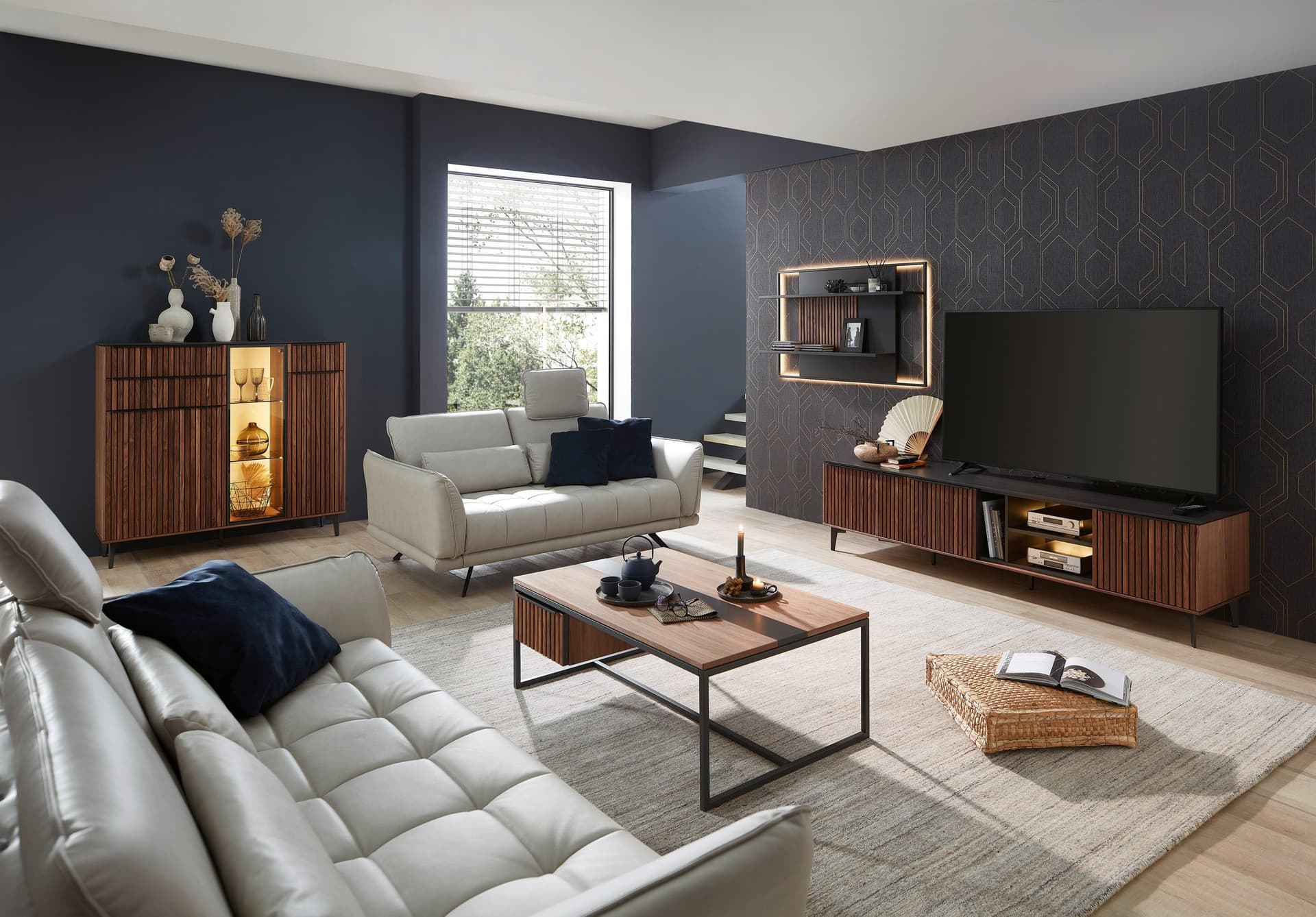 bild von Highboard in Lamellenoptik