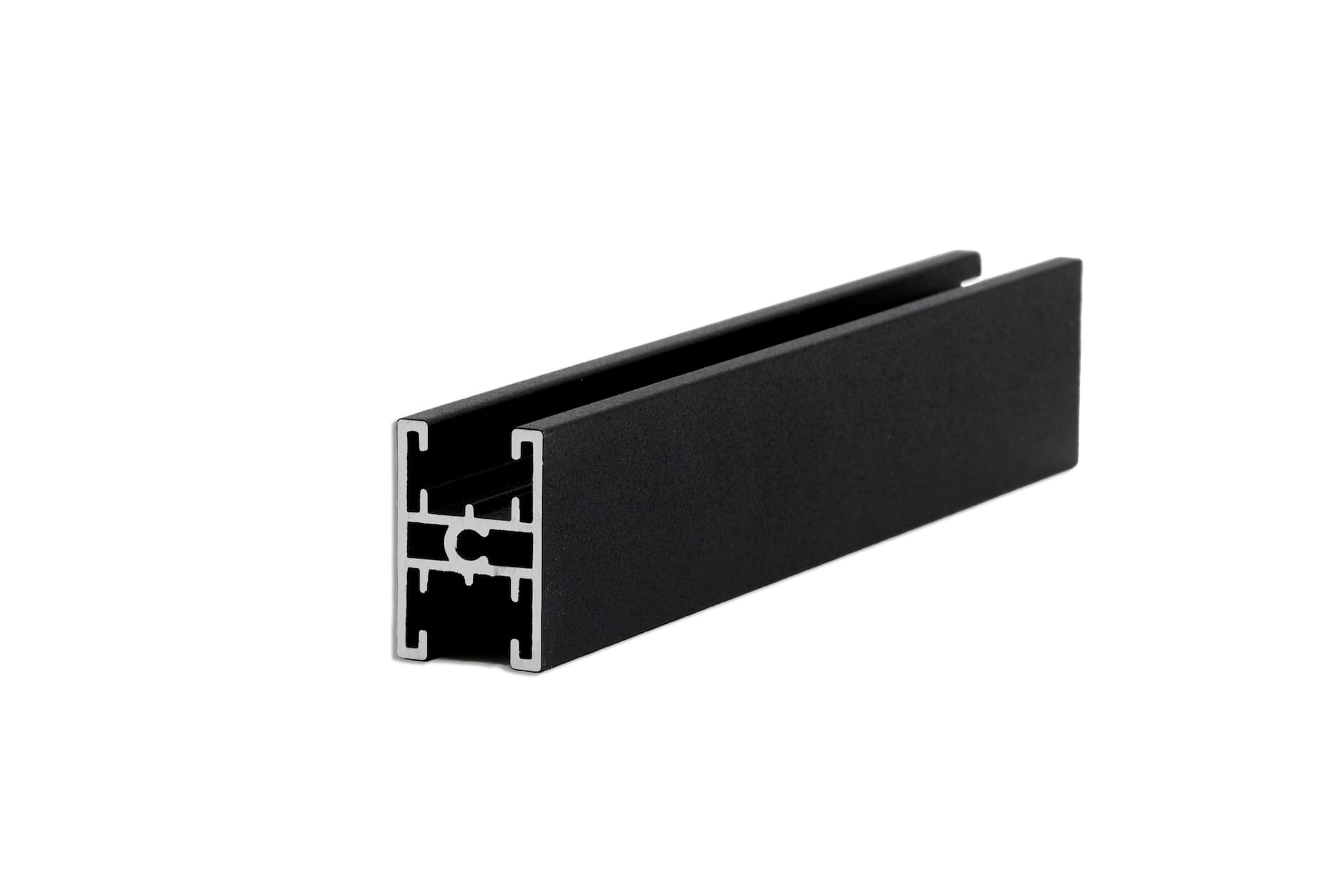 bild von Füllungsteilendes Querprofil Schwarz Rau für 8/10 mm (2 Stück)