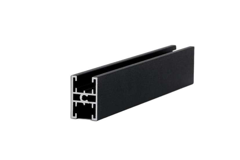 Bild von Füllungsteilendes Querprofil Schwarz Rau für 8/10 mm (2 Stück)