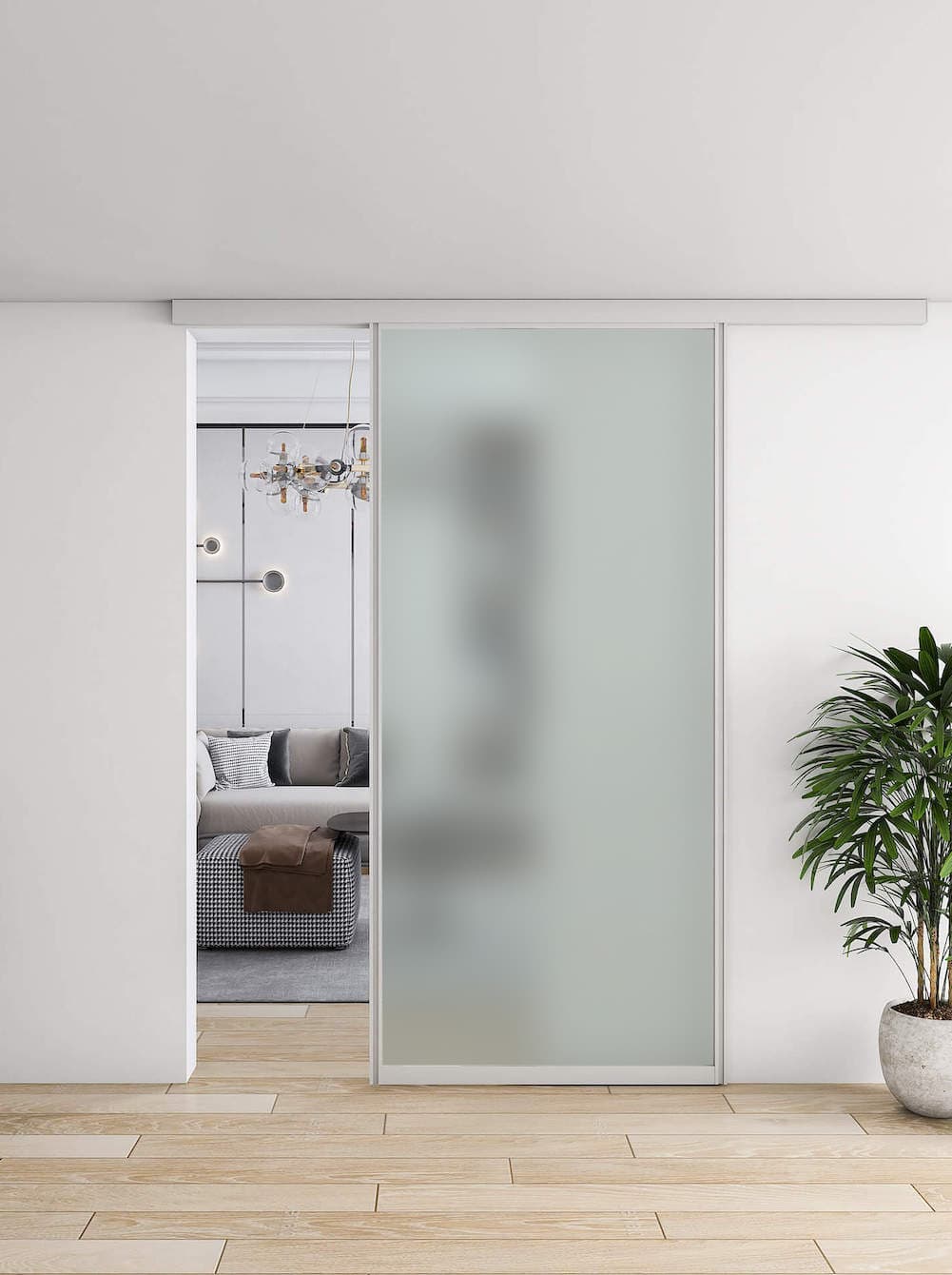 bild von Glas Schiebetür Füllung auf Maß in 6 Farben